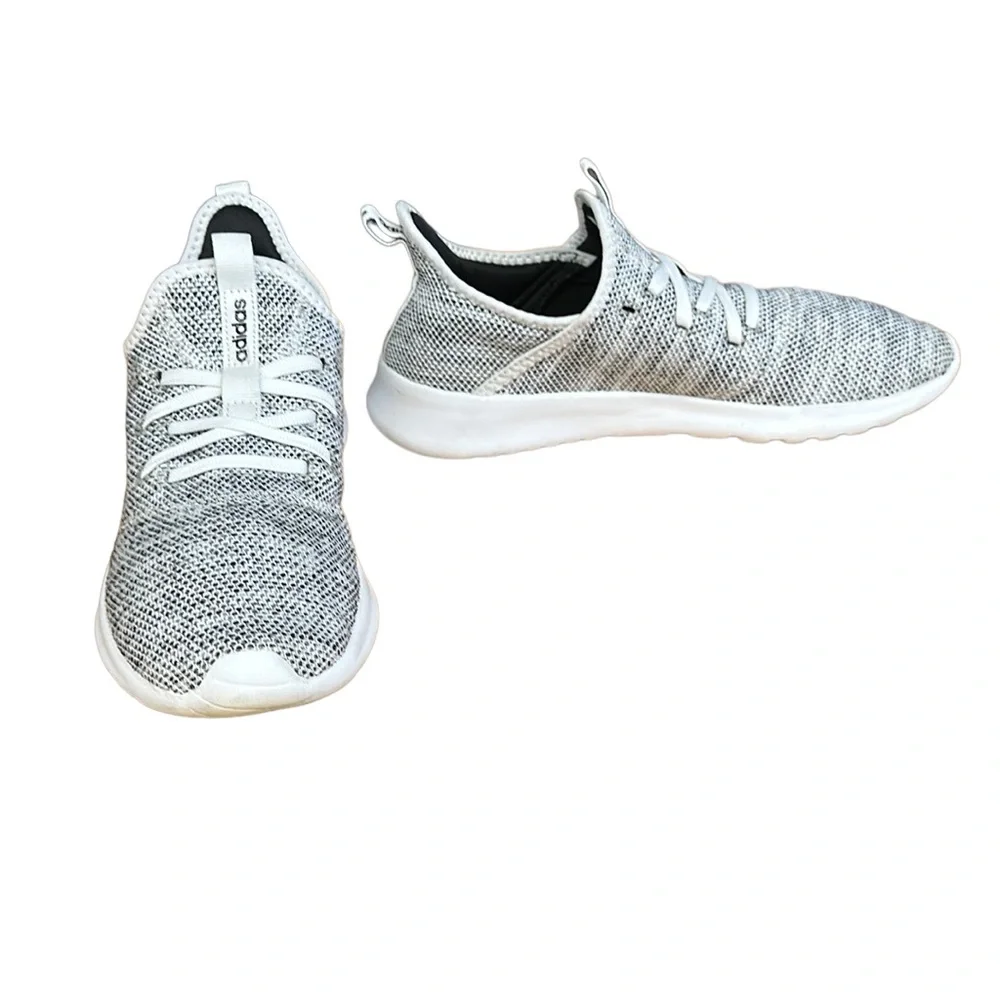 Adidas CloudFoam White-Black Pure Running Jogging Walking Shoes Women's Size 8.5